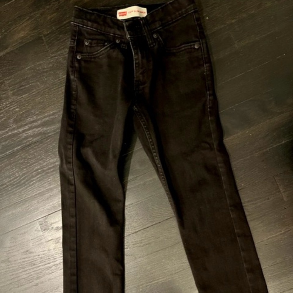 levi's black denim jeans for boys